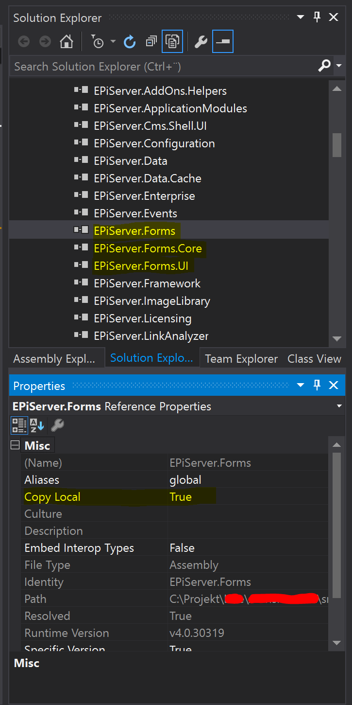 Select the references and toggle the Copy Local property to false, and then back to true in Visual Studio.